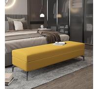 Storage Ottoman Bench - Multifunctional Faux Leather Lift Top Storage with Footrest - Decorative End of Bed Seat