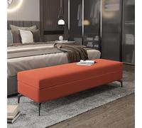 Storage Ottoman Bench - Multifunctional Faux Leather Lift Top Storage with Footrest - Decorative End of Bed Seat