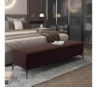 Storage Ottoman Bench - Multifunctional Faux Leather Lift Top Storage with Footrest - Decorative End of Bed Seat