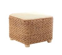 Storage Ottoman Footstool, Woven Rattan Sofa Stool with Cover, Large Space for Toys, Strong Bearing Capacity, Change Shoes Bench for Home Living Room Decoration