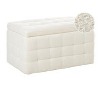 Storage Ottoman MICHIGAN Boucle White
