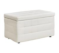 Storage Ottoman MICHIGAN Faux Leather White