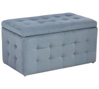 Storage Ottoman MICHIGAN Velvet Light Grey