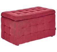 Beliani Storage Ottoman Michigan Fabric Red