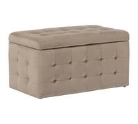 Beliani Storage Ottoman MICHIGAN Velvet Light Brown, Brown
