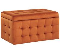 Storage Ottoman MICHIGAN Velvet Orange
