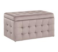 Beliani Storage Ottoman MICHIGAN Velvet Pink, Pink