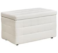 Storage Ottoman MICHIGAN Faux Leather White