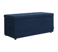 Storage Ottoman OREM Fabric Navy Blue