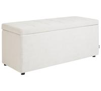 Beliani Storage Ottoman Orem Fabric Off-White