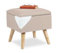 Storage ottoman Padded Pouffe Compact Lightweight Storage Footstool 120 kg