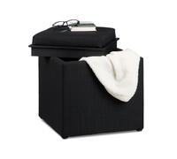 Storage ottoman Upholstered Cube 300 kg 40 L Storage Bench Footrest Ottoman