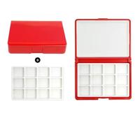 Storage Palette Box, Paint Storage Palette Box, Multifunctional Travel Paint Palette Box, Watercolor Box Empty Box Suitable for acrylic painting, mixed paints and gouache (Red)