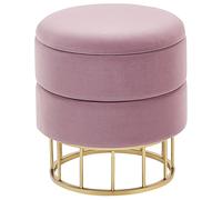 Beliani Storage Pouffe ELGIN Velvet Pink 37 cm 37 cm 42 cm, Pink