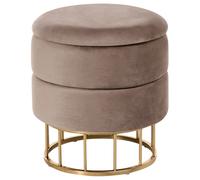 Storage Pouffe ELGIN Velvet Taupe