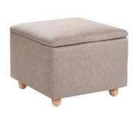 Storage Pouffe FERNDALE Fabric Beige