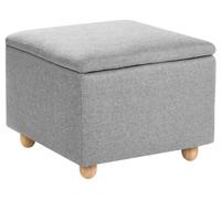 Storage Pouffe FERNDALE Fabric Light Grey