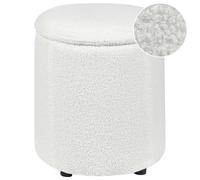 Storage Pouffe MARYLAND Boucle Off-White