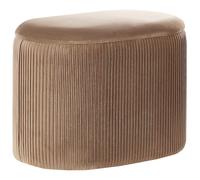 Beliani Velvet Storage Pouffe Beige Richland, Brown