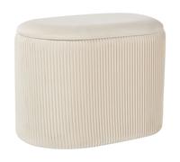 Storage Pouffe RICHLAND Velvet Light Beige