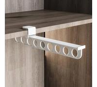 Storage Pull Out Type Retractable Clothes Rack Pull Out Slide Trouser Rack Closet Storage Space Without Punching The Trouser Expansion Bracket 5ml (B, One Size)