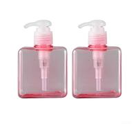 Storage Pump Bottle, 2pcs 250ml Plastic Amber Pump Bottles for Hand Liquid Soap Shampoo Lotions and Creams( for PINK)