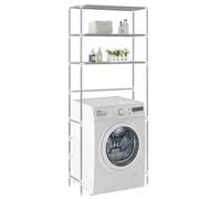 vidaXL 3-Tier Storage Rack over Laundry Machine Black Bathroom Display Unit