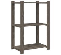 vidaXL 3-Tier Storage Rack Grey 60x38x90 cm Solid Wood Pine