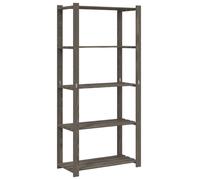 (grey, 80 x 38 x 170 cm) vidaXL Storage Rack Storage Units Shelf Industrial Shelving Solid Pinewood