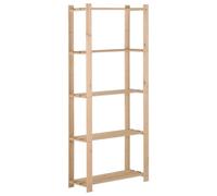 vidaXL Solid Pinewood 5-Tier Storage Rack Home Garage Storage Units Shelf