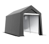 Storage Shed Dark Grey Galvanised Steel PE 210x360x235cm Heavy Duty Weatherproof