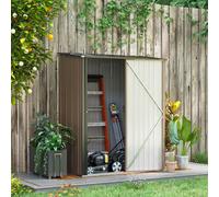 Storage Shed Steel Garden Shed w/ Lockable Door for Backyard Outdoor