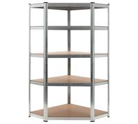 Storage Shelf Garage Organiser Holder Rack Steel and Engineered Wood vidaXL
