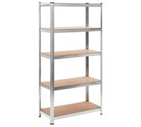 Storage Shelf Garage Organiser Holder Rack Steel and Engineered Wood vidaXL