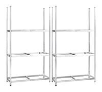 Storage Shelf Garage Organiser Holder Rack Steel and Engineered Wood vidaXL