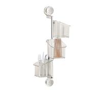 Storage Shelf - Suction Shower Caddy | Stainless Steel Shower Storage, Removable Waterproof Bathroom Wall Shelf, Shampoo Basket Organizer, Aco