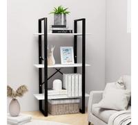 Storage Shelf White Engineered Wood 60x30x105 cm Slim 4-Tier for Home & Kitchen