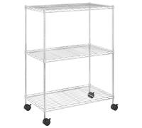 Storage Shelf with Wheels Shelving Unit Workshop Storage Rack Unit vidaXL