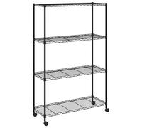Storage Shelf with Wheels Shelving Unit Workshop Storage Rack Unit vidaXL