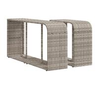 Storage Shelves Book Rack Display Shelf Bookshelf 2 pcs Poly Rattan vidaXL