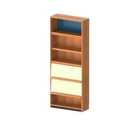 Storage Shelves Floor-Standing Bookshelf Minimalist Storage Display Cabinet Open Compartments Flip-Up Cabinets Organizer(Medium)