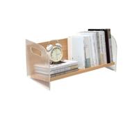 Storage Shelves Original Wood Colour Sofa Type Small Bookshelf, Wooden Desktop Display Rack, Storage Organizer for Home and Office Supplies Organizer(L40xW20xH18 cm)