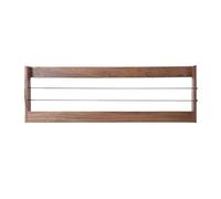 Storage Shelves Rectangle Wall Mounted Book Shelves, with Elastic Cord Bookends, Wooden Bookshel Display Rack for Office Home Organizer