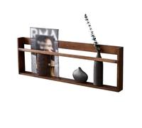 Storage Shelves Rectangle Wall Mounted Bookcase, with Bookends Wooden Decorative Bookshel, for Office Home Organizer Display Rack Organizer(L60xW7xH30 cm)
