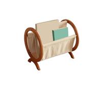 Storage Shelves Retro Wooden and Fabric Bookshelf Home Creative Magazine Storage Rack Organizer