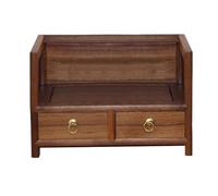 Storage Shelves Small Wooden Desktop Bookshelf, with Double Drawer Organizer Display Shelf, Freestanding Storage Rack, for Office Home Dormitory Organizer
