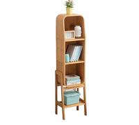 Storage Shelves Solid Wood TV Cabinet Side, Modern Simple Bookcase, Living Room Shelf, Floor Storage Organizer(145.5cm)