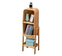 Storage Shelves Solid Wood TV Cabinet Side, Modern Simple Bookcase, Living Room Shelf, Floor Storage Organizer(113.5cm)