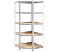 Storage Shelves Steel&Engineered Wood Garage Shelving Shelving Unit vidaXL
