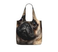 Storage Shopping Pretty Pug Dog Bag, Convenient Travel Bag, Suit For Work, Daily Travel Use.